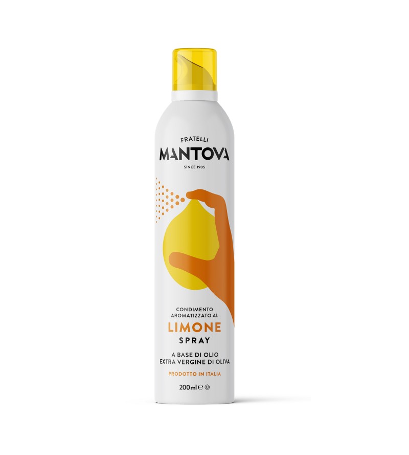 Olio al limone spray 200 ML a base di olio extravergine di oliva - fronte