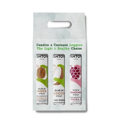 Confection 3x200 ml. spray nutraceutiques :  Huile de Noix, de Coco,  de Pépin de Raisin