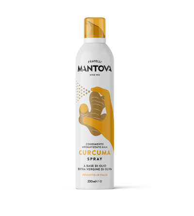 Confection 5x200 ml. spray: huile vierge extra, assaisonnement au Romarin, au Piment, au Curcuma et au Citron.