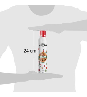 Pizza Spray: Olio extravergine di oliva aromatizzato al gusto pizza, misura. 200 ml