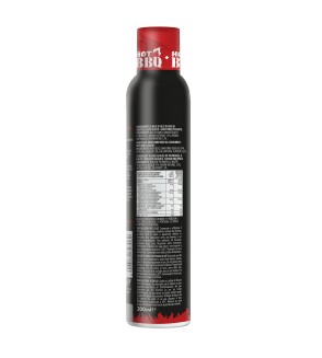 Hot BBQ Spray: olio di girasole alto oleico al gusto BBQ piccante 200 ml retro destro