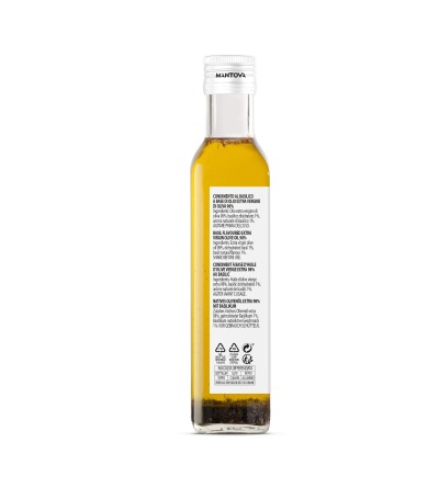 Olio aromatizzato al basilico fronte 250