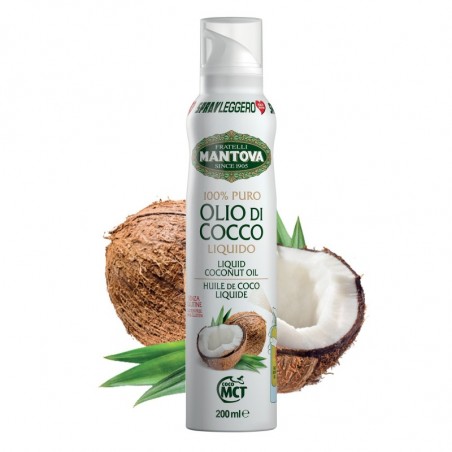 200 ml Olio spray di Cocco senza glutine - fronte